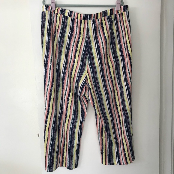 New Directions Striped Capri Lounge Pajama Pants 2X NWT Cotton Rayon - Picture 5 of 14